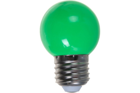 Купить Лампа LED-G45-1W GREEN E27/FR/C Volpe фото №1
